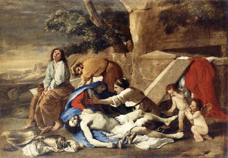 POUSSIN, Nicolas Lamentation over the Body of Christ af oil painting picture